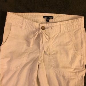 White or Green Gap “Hadley” button up pants